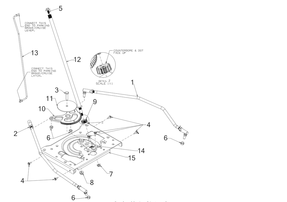 Steering Diagram and Parts List for (13AQA2CA009)(2017) Cub Cadet Lawn Tractor